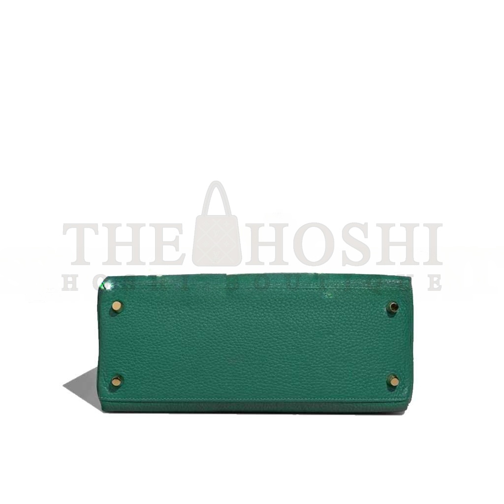 H**me5 KELLY 25 MALACHITE GREEN GOLD BUCKLE (25*17*7cm) Master Quality